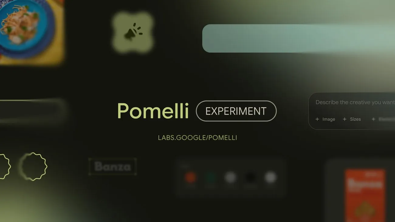 Aperçu de l'interface Pomelli
