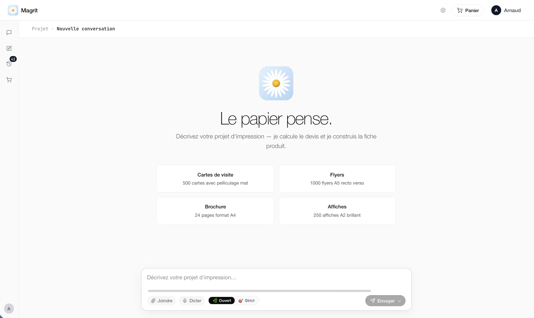 Aperçu de l'interface Magrit